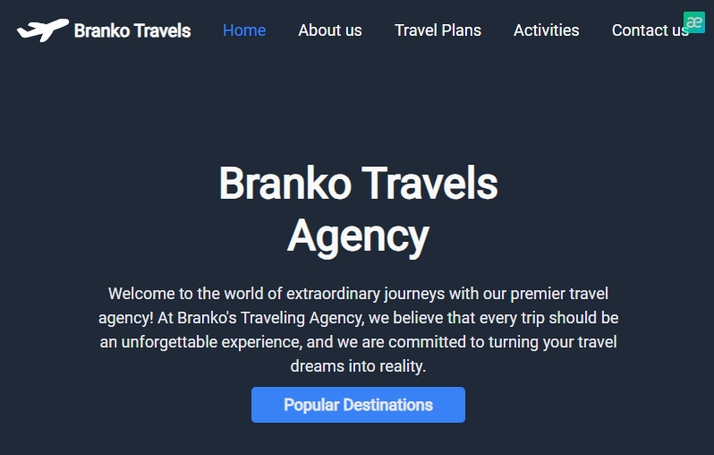 branko travel web page